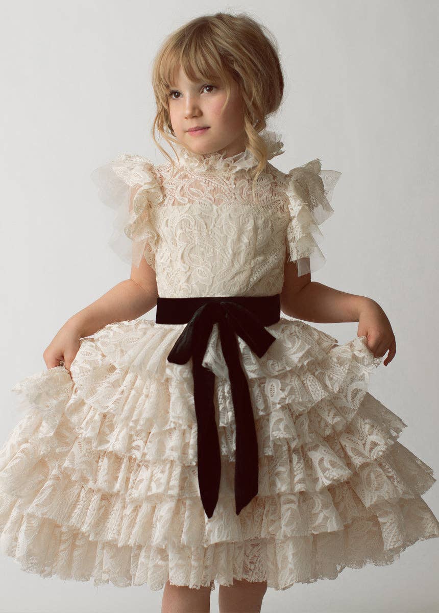 Anouk Petticoat Dress in Vintage Ivory