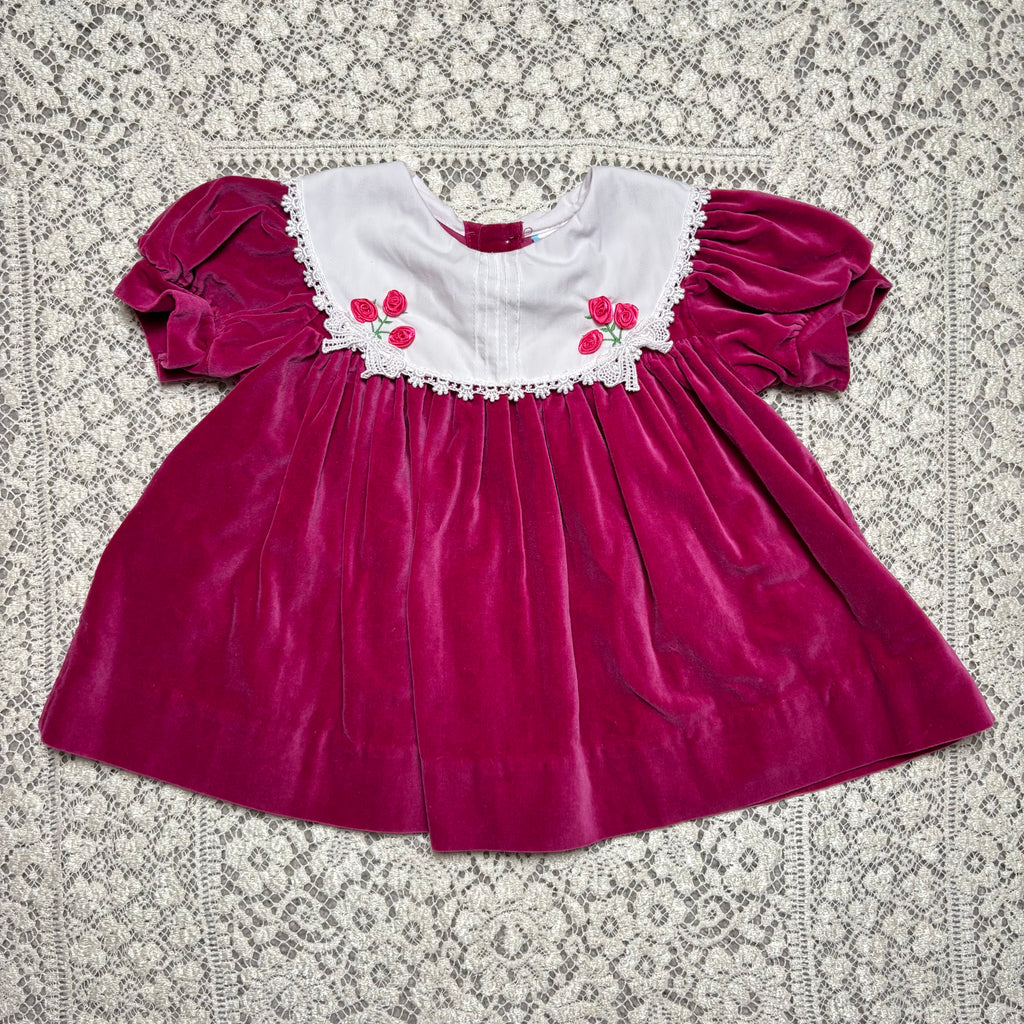 Vintage Velour Dress - 18 months