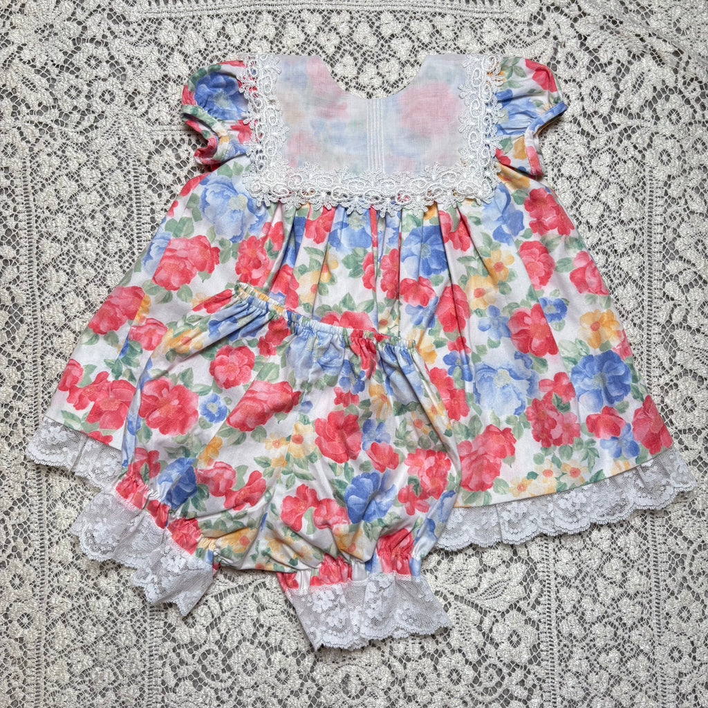 Vintage Dess with Matching Bloomer - 9 months