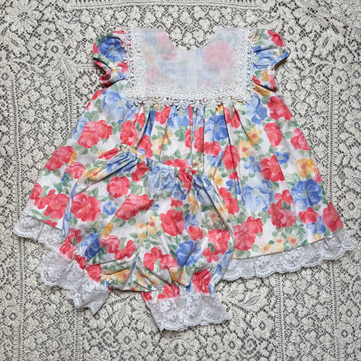 Vintage Dess with Matching Bloomer - 9 months