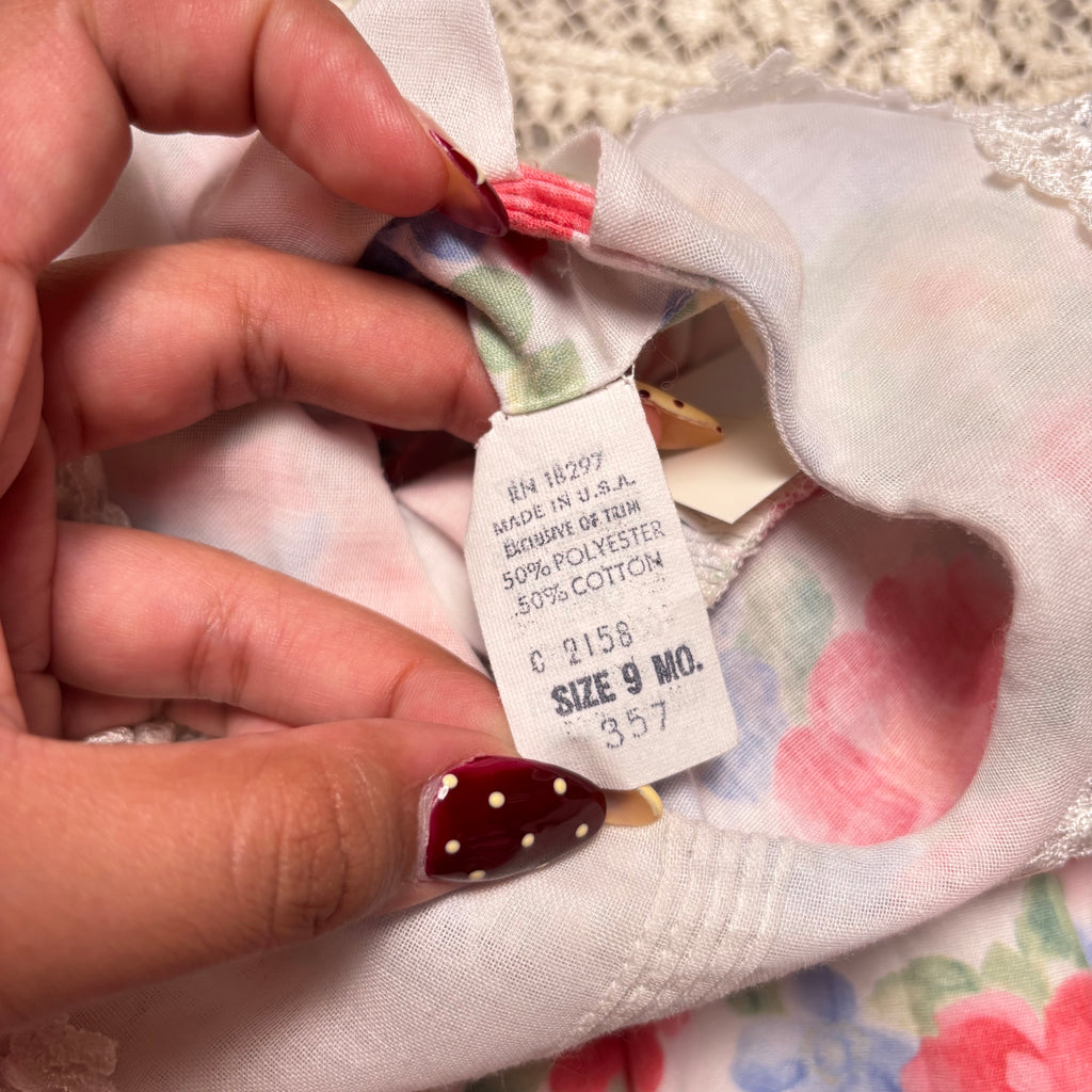 Vintage Dess with Matching Bloomer - 9 months
