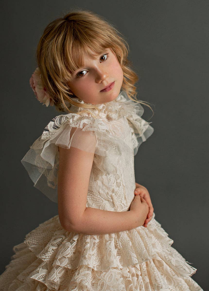 Anouk Petticoat Dress in Vintage Ivory