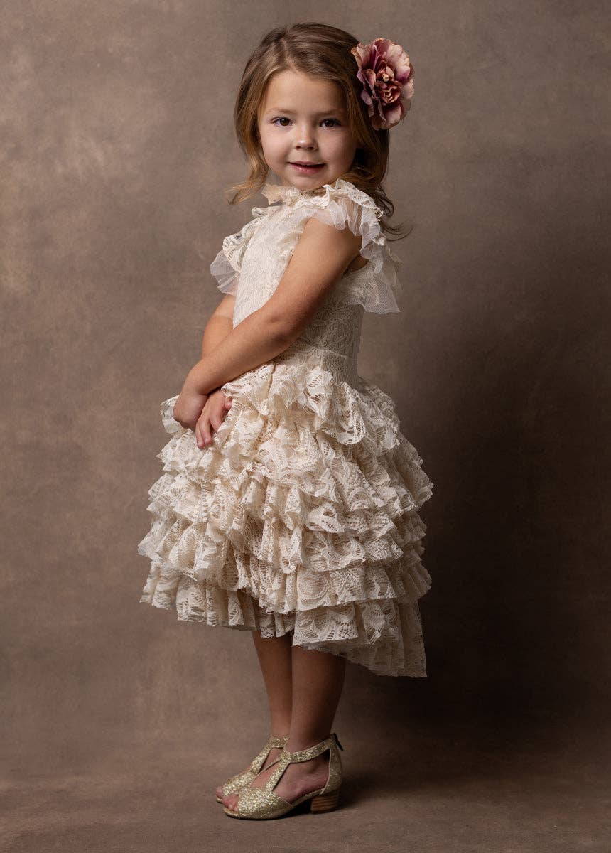 Anouk Petticoat Dress in Vintage Ivory