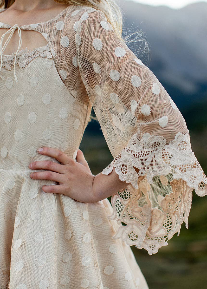 Toddler Gracyn Petticoat Dress in Oat