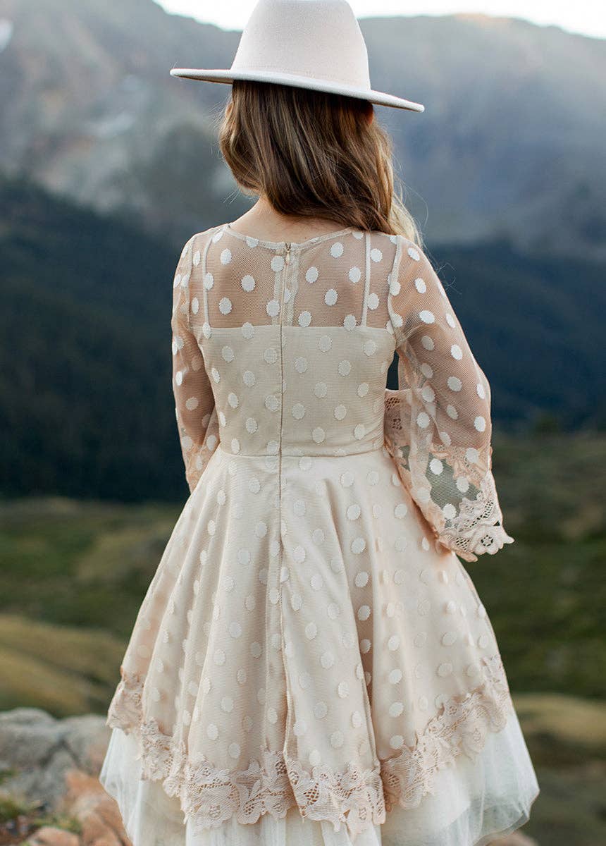 Toddler Gracyn Petticoat Dress in Oat