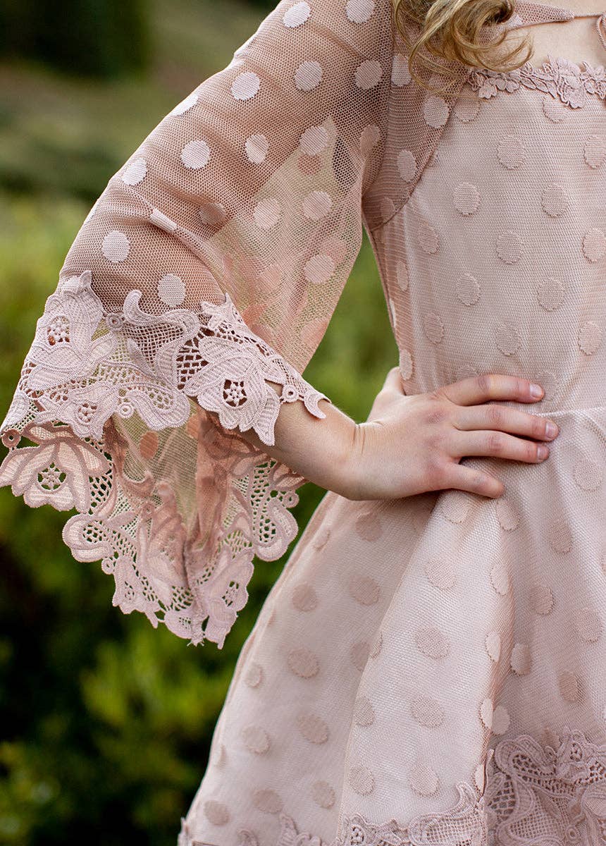 Toddler Gracyn Petticoat Dress in Desert Shell